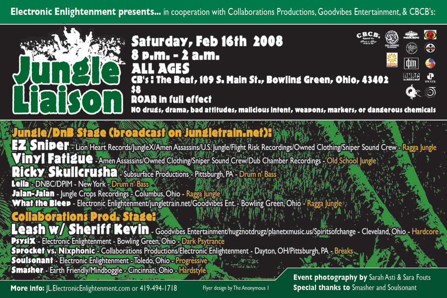 Jungle Liaison Flyer Back